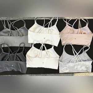 Lot of 6 Lululemon Like A Cloud Sports Bras size 10